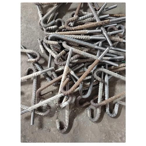 TMT J Bolt - Gray | 1.4 kg Weight, Industrial Use with Blacking Surface Treatment