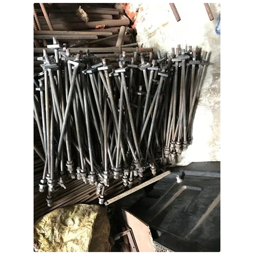 Plate Welded Foundation Bolt - EN8 Grade, Gray Color, Blacking Surface Treatment | Industrial Use for Reliable Structural Support