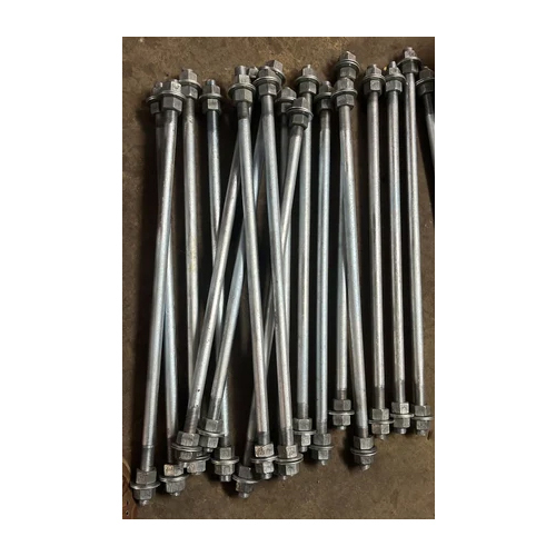 MS Zinc Coated Sag Rods - Steel | Grade 4.6, Silver Color, Painted Surface Treatment, Suitable for Industrial Usage