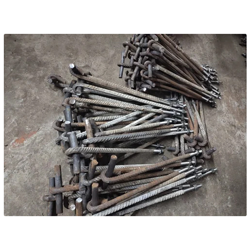 Tmt Foundation Bolt - Gray, 750 Millimeter (mm) | Powder Coated, Designed for Industrial Use in Construction Applications