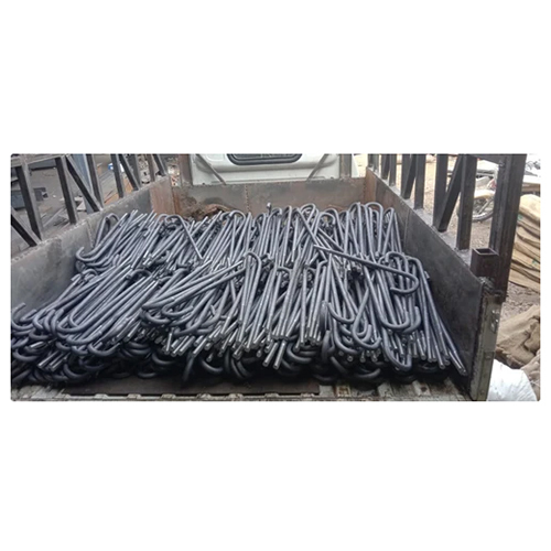 Round Mild Steel J Bolt - M12 to M125 Size | Gray Powder Coated, Ideal for Industrial Applications