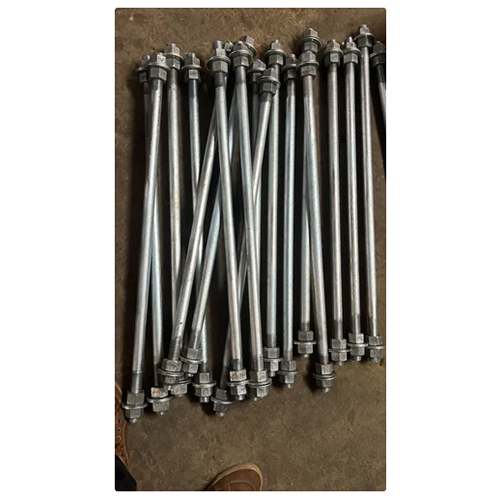 Metal M.s Foundation Bolt - M12-M125 , Gray Color, Surface Treated with Powder Coating, Available in Grade 4.6 & 8.8 for Industrial Use
