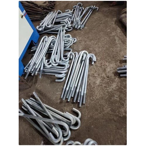 GI J Bolt - Grade 4.6, M12 to M125, Gray | Industrial Use, Powder Coated Finish