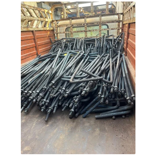 Mild Steel J Shape Foundation Bolts - Grade 4.6, Size M12 to M125, Gray Color, Powder Coated Finish | Industrial Use for Robust Support