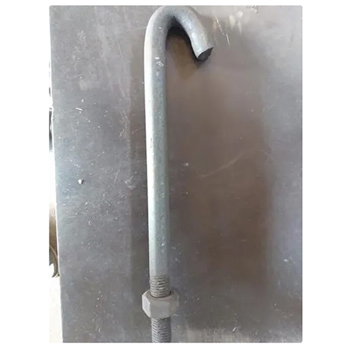 J Hook Anchor Bolt - M12-M125 Size | Gray Powder Coated Finish Industrial Use