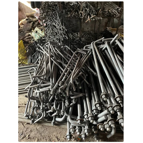 HT J Shape Bolt Roofing J Bolts - Gray, M12 to M125 Size | Grade 4.6, 8.8, 5.6, Powder Coated Finish, Industrial Use