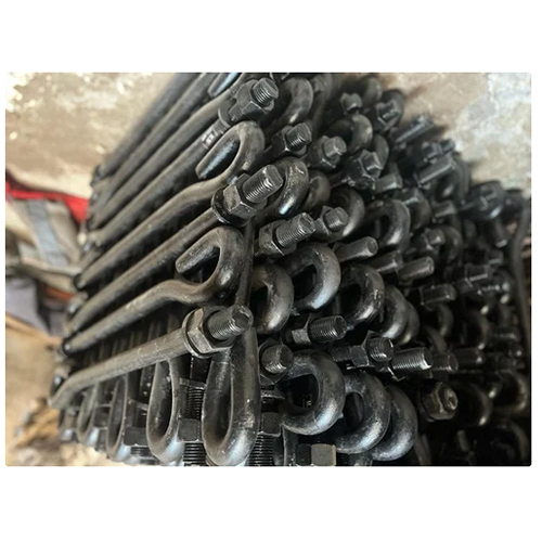 Straight MS Foundation Bolt - Grade 4.6,8.8, Size M12-M125 | Gray Powder Coated for Industrial Usage