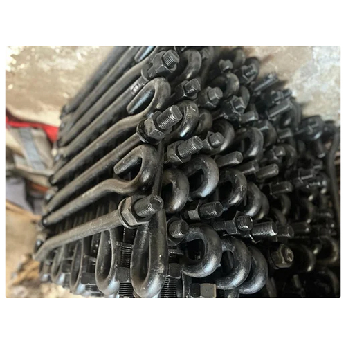 Metal Grade 8 8 Foundation Bolt - Galvanized Steel, Gray Finish | Industrial Grade, Heavy-Duty for Robust Applications