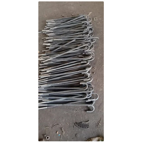 Mild Steel J Type Foundations Bolt - M12 to M125, Gray, Grade 4.6/8.8/5.6, Galvanized Finish | Designed for Industrial Use in Construction Applications