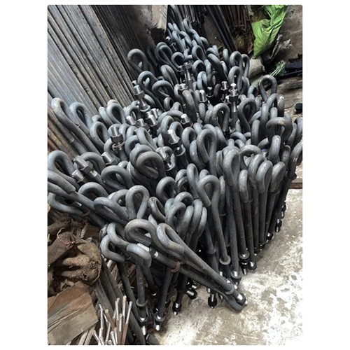 J Bolts J Type Foundation Bolt - Grades 4.6, 8.8, 5.6, Sizes M12 to M125, Gray Color, Powder Coated Finish | Industrial Use, Durable and Versatile Design
