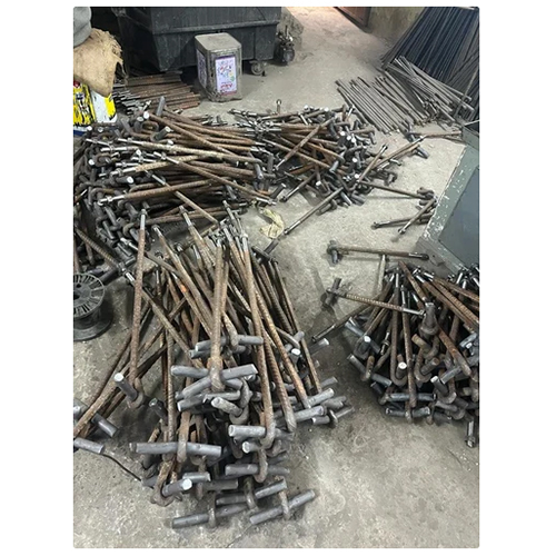 14mm MS Foundation Bolt - Gray, M12-M125 Size | Grade 4.6 and 8.8, Powder Coated Surface Treatment for Industrial Use in Pre-Engineered Buildings