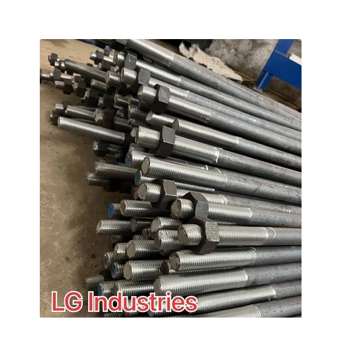 Half Thread Bolt - Galvanized Gray, 12mm Size | Ideal for Industrial Usage and Durable Performance