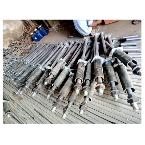 Sleeve Type Foundation Bolt - Grade 8.8, Powder Coated Finish, Gray Color | Ideal for Industrial Applications