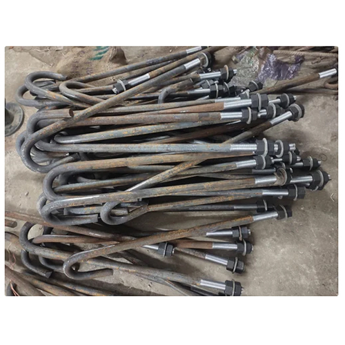 J Type Foundation Bolt - Grade 4.6, Size M24, Gray Color | Industrial Use, Blacking Surface Treatment, Durable Performance