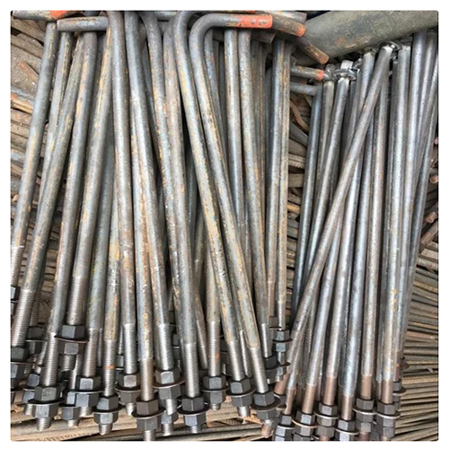 L Shaped Foundation Bolt - Powder Coated 12mm | Industrial Gray Finish for Enhanced Durability