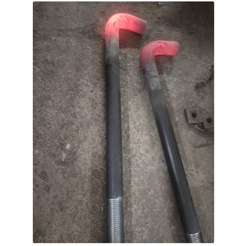 L Shape Foundation Bolt - Grade 4.6, 8.8, 5.6 | Gray, Galvanized, Ideal for Industrial Usage