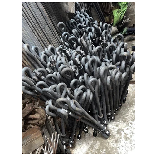 J Foundation Bolt - Grade 4.6, 8.8, 10.9, 5.6 | M12-m125 Size, Gray Color, Powder Coated Finish, Ideal For Industrial Applications