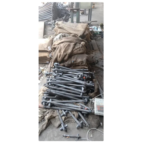 Mild Steel L Shaped Foundation Bolt - Gray, Grade 4.6/8.8/5.6, Galvanized Finish | Industrial Use for Robust Structural Support