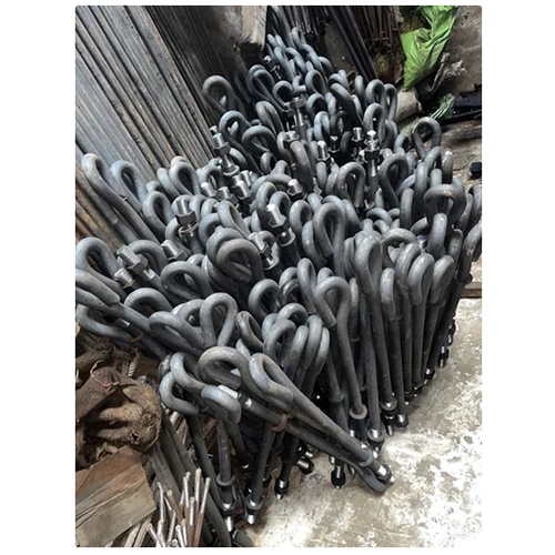Round T Foundation Bolts for Construction - Galvanized Gray Steel, Industrial Use | Durable Materials for Robust Structure Stability