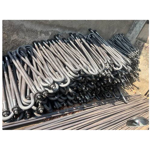 Cement Pole J Bolts - Grade 4.6 5.6 8.8 | Gray Sizes M12 to M125 Powder Coated Finish Designed for Industrial Pre-Engineered Buildings