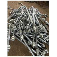 Galvanized Mild Steel J Bolt - M12 to M125 Size, Silver Color | Grade 4.6, Ideal for Industrial Use in Pre-Engineered Buildings Manufacturing