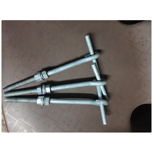 SS Foundation Bolts - Stainless Steel 304, Galvanized Finish, Silver Color | Designed for Industrial Use in Construction Applications