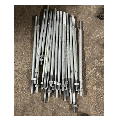 EN8 Stud Bolts - Grade 4.6, 8.8, 10.9, 5.6, Size M12-M125 | Silver, Galvanized Surface Treatment, Industrial Use