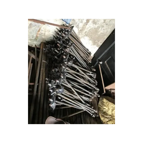 GI Foundation Bolt - Galvanized Steel, Dark Gray | Industrial Usage, High Durability for Construction Applications