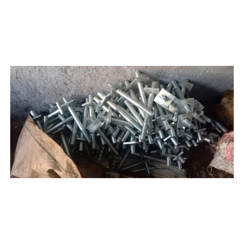 Mild Steel MS J Bolts - M12 to M125 Size, Silver Color | Grade 4.6, Galvanized Surface Treatment, Ideal for Industrial Pre-engineered Buildings