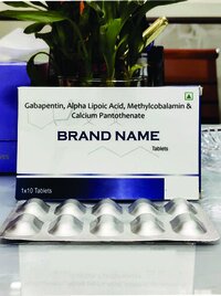 Gabapentin Tablet - Gabapentin, Alpha Lipoic Acid, Methylcobalamin, Calcium Pantothenate | 1x10 Tablets in Blister Pack