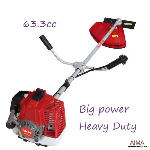 Red 3hp 63cc Heavy Duty Petrol Grass Brush Cutter