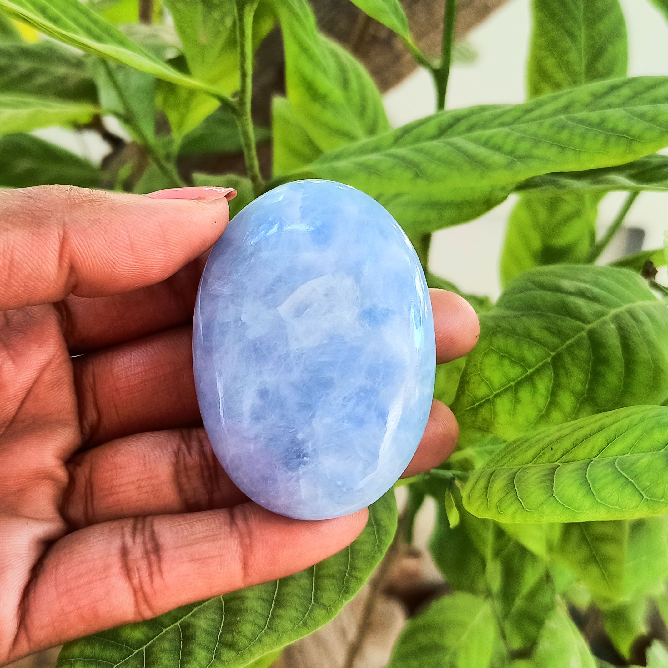 Blue Calcite Palmstone