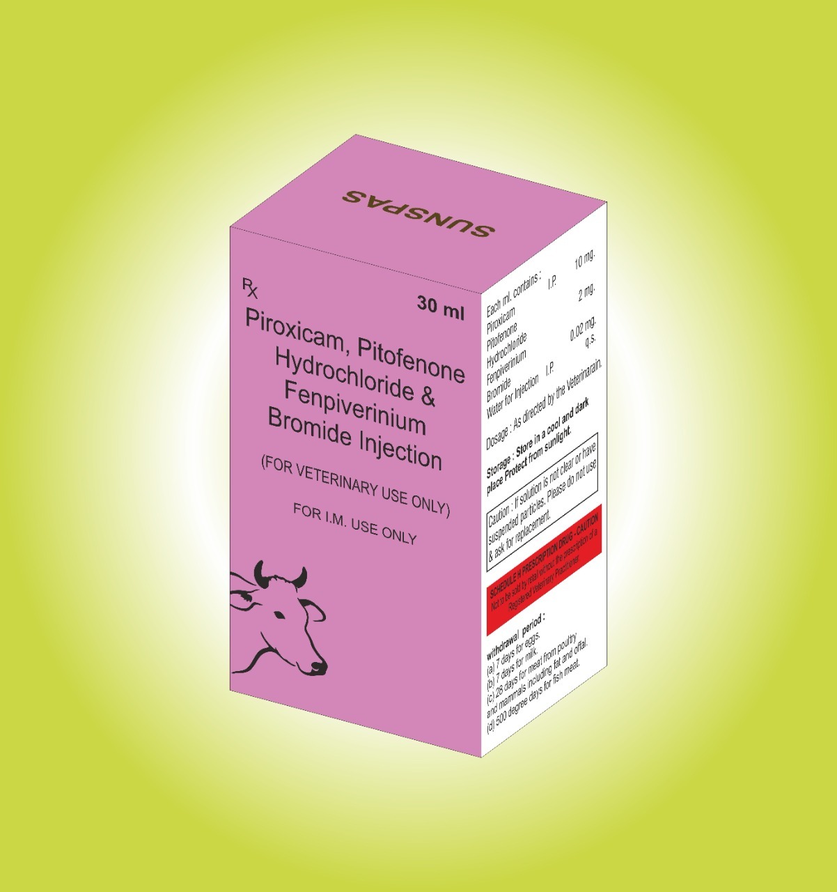 PIROXICAM PITOFENONE HYDROCHLORIDE AND FENPIVERINIUM BROMIDE INJECTION IN THIRD PARTY MANUFACTURING