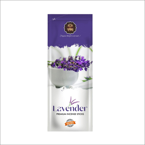 Lavender Premium Incense Sticks - 100% Natural Bamboo, Black, Round Shape | Eco-Friendly, Non-Stick, Aromatic, Rough Surface