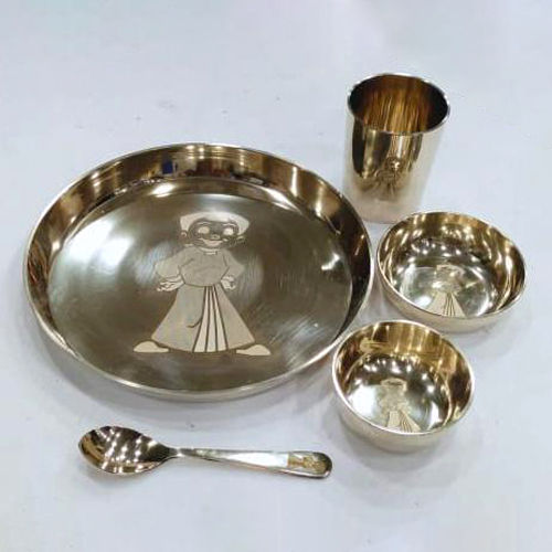 Traditional Bronze Dinner Set - Color: As Per Availability