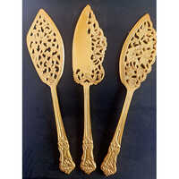 Golden Vintage Style Bronze Cake Server