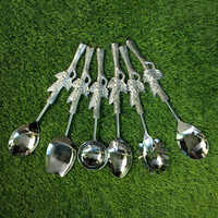 Designer Silver Spoon - High-quality Steel, Various Sizes Available | Polished Finish, Elegant Dining Upgrade