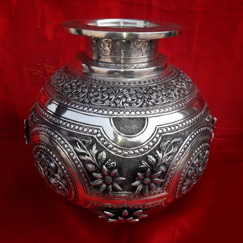 Metal Traditional Silver Kalash