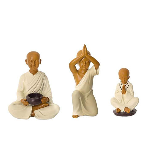 Set of 3 Buddhist Monk