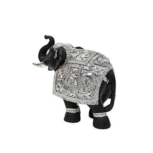 Decorative Silver And Black Elephant Size: Different Available