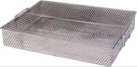Stainless Steel Perforated Trays - Perforated Finishing, 7.8 G/cmâ³ Density, 350 - 400 Mpa Tensile Strength | Gray, Rectangle Holes, Mill Finish