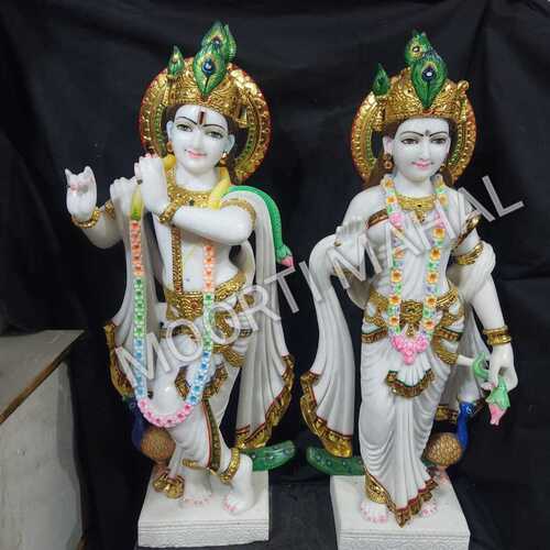 Whitr Marble Radha Krishna