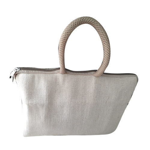 White Jute Carry Bag