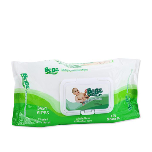 Disposable Baby Wipes Enriched with Vitamin E Aloe Scent Alcohol Free from China Factory
