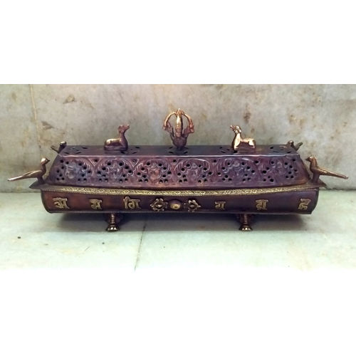 Tibetan Copper Incense Box