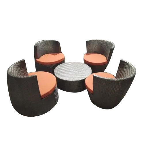 Round Wicker Outdoor Coffee Furniture Set