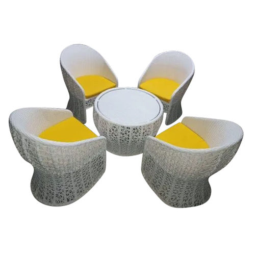 4 Chairs And 1 Table Outdoor Wicker Coffee Sets