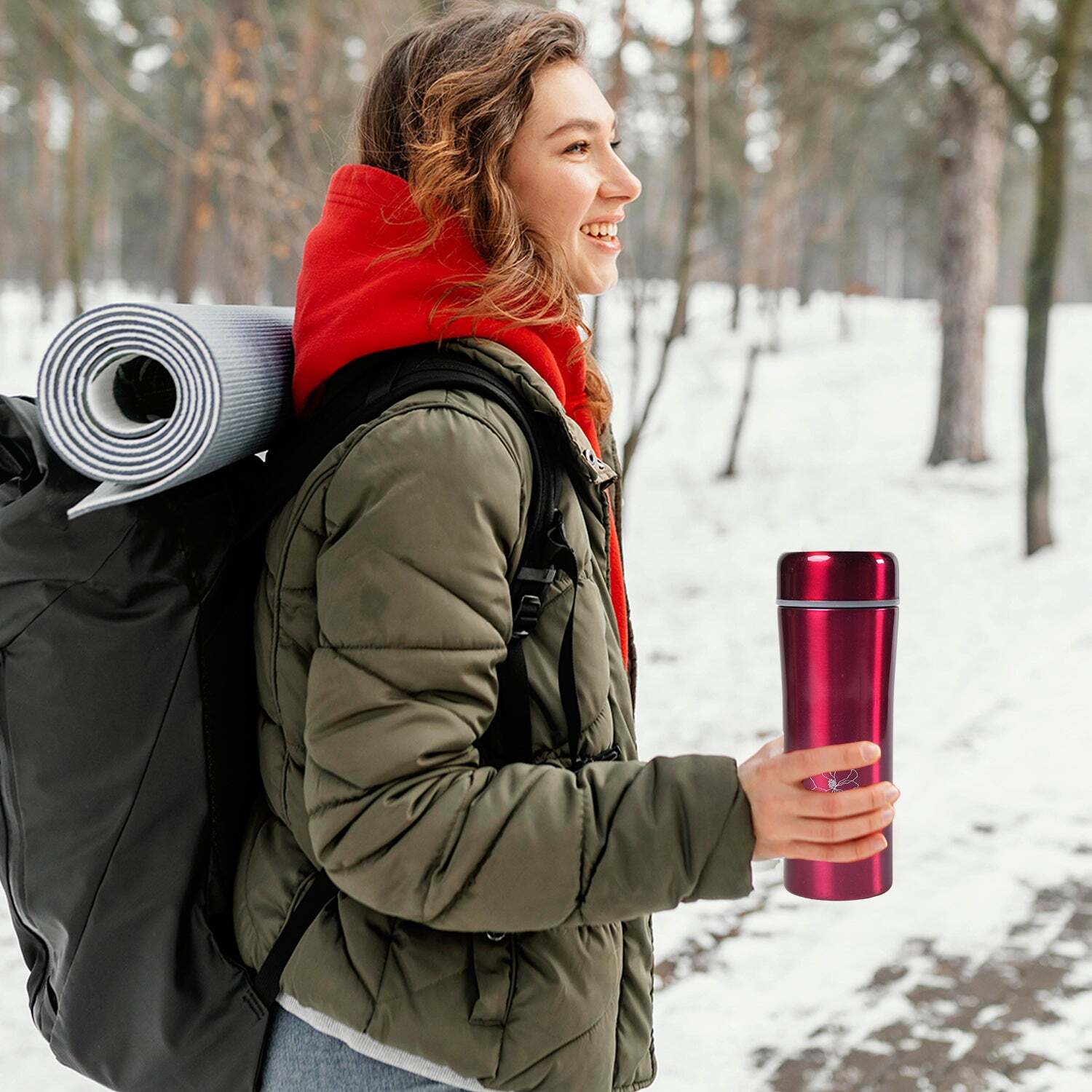 STEEL PREMIUM DRINKING CUP WATER BOTTLE 380ML BOTTLE FOR LEAK PROOF OFFICE BOTTLE GYM BOTTLE HOME KITCHEN TRAVEL BOTTLE (6793)