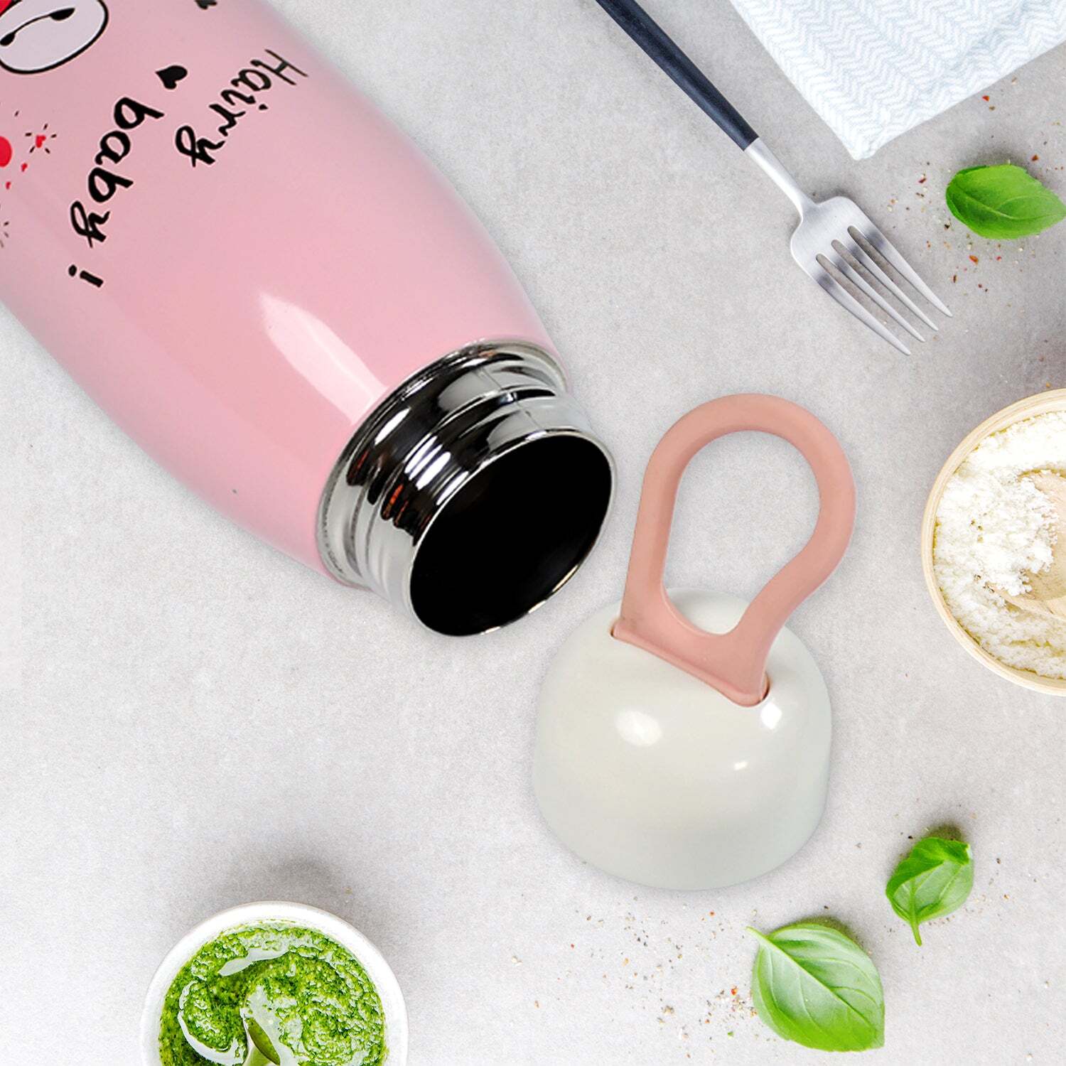 STEEL WATER BOTTLE VACUUM INSULATION BOTTLE PREMIUM BOTTLE FOR HOME KITCHEN SCHOOL and OFFICE USE (6795)
