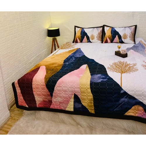 Modern Bed Cover With 2 Pillow Covers